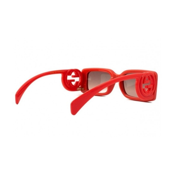 NEW GUCCI GG1325S 005 SQUARE RED WOMEN SUNGLASSES - Picture 6 of 8
